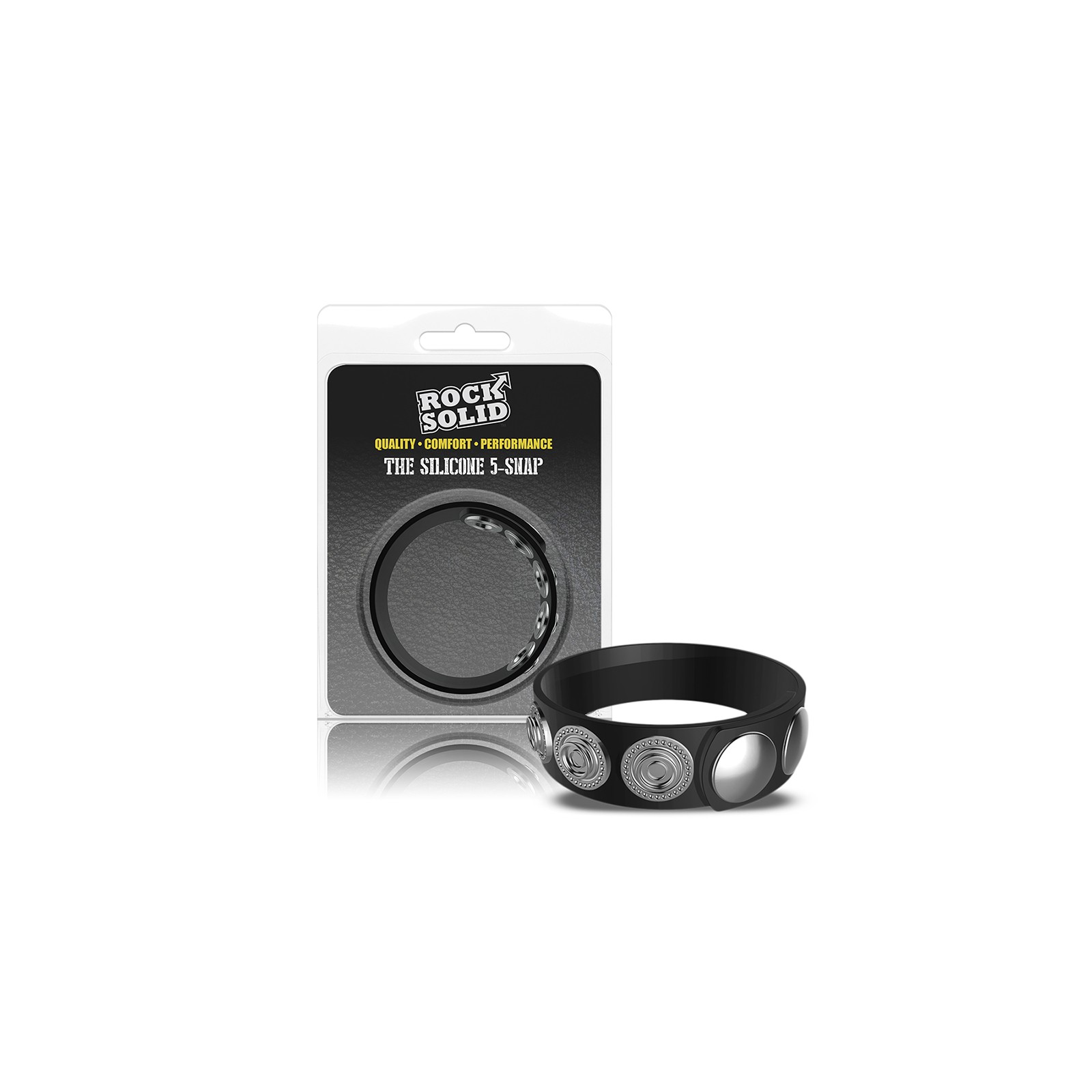 Rock Solid Silaflex 5-Snap Cock Ring