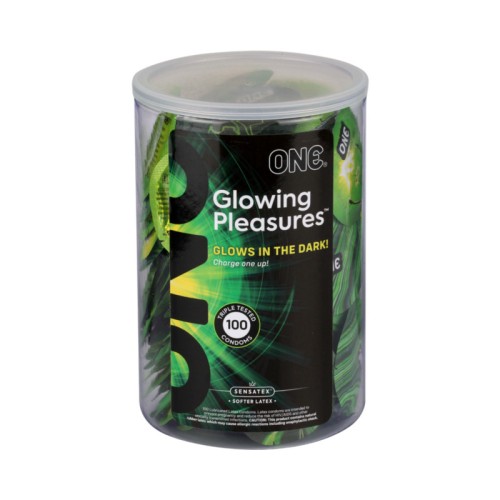 ONE Glow-in-the-Dark Pleasure Jar 100ct