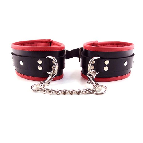 Rouge Padded Ankle Cuff - Black/Red