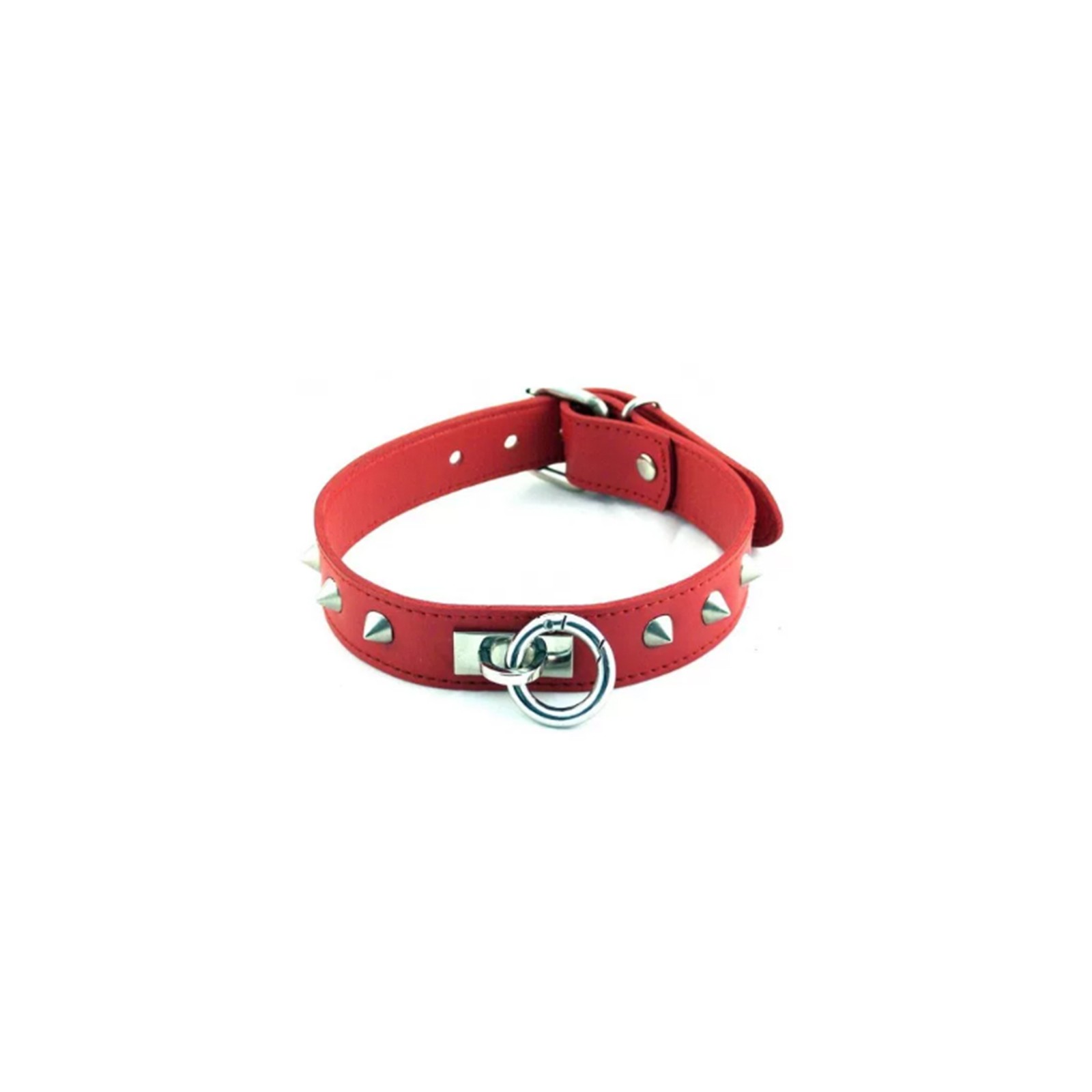 Rouge O Ring Studded Collar for Fashionable BDSM Play