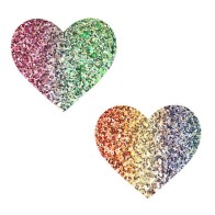 Neva Nude Heart Glitter Pasties for Teasing