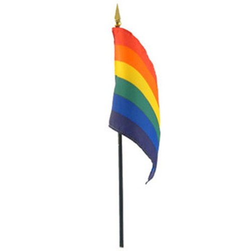 Gaysentials Rainbow Stick Flag 4x6