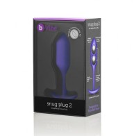 b-Vibe Snug Plug 2 Weighted Silicone Anal Plug - Purple