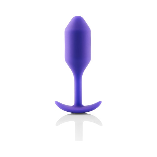 Plug Anal Silicona Ponderada b-Vibe Snug Plug 2 - Púrpura