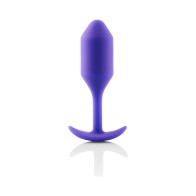 b-Vibe Snug Plug 2 Weighted Silicone Anal Plug - Purple