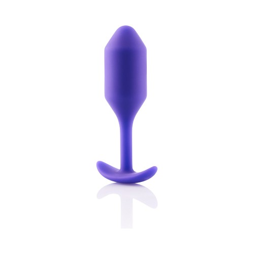 Plug Anal Silicona Ponderada b-Vibe Snug Plug 2 - Púrpura