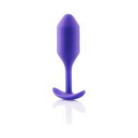 b-Vibe Snug Plug 2 Weighted Silicone Anal Plug - Purple