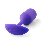 b-Vibe Snug Plug 2 Weighted Silicone Anal Plug - Purple