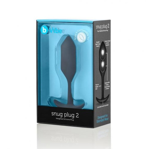 Plug Anal de Silicona con Peso Negro - Placer Discreto