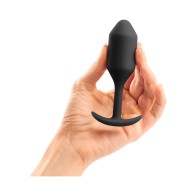 Weighted Silicone Anal Plug Black - Discreet Pleasure