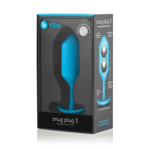 Plug Anal con Peso Snug 3 de Silicona Teal - b-Vibe