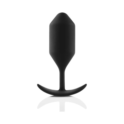 b-Vibe Snug Plug 4 Weighted Silicone Anal Plug Black