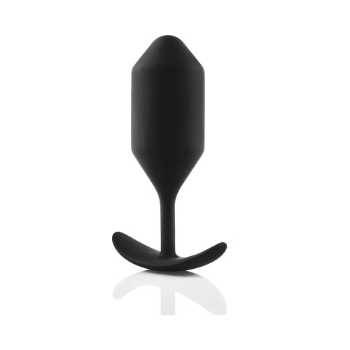 b-Vibe Snug Plug 4 Tapón Anal de Silicona con Peso Negro