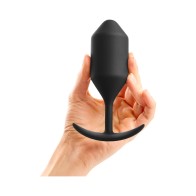 b-Vibe Snug Plug 4 Tapón Anal de Silicona con Peso Negro