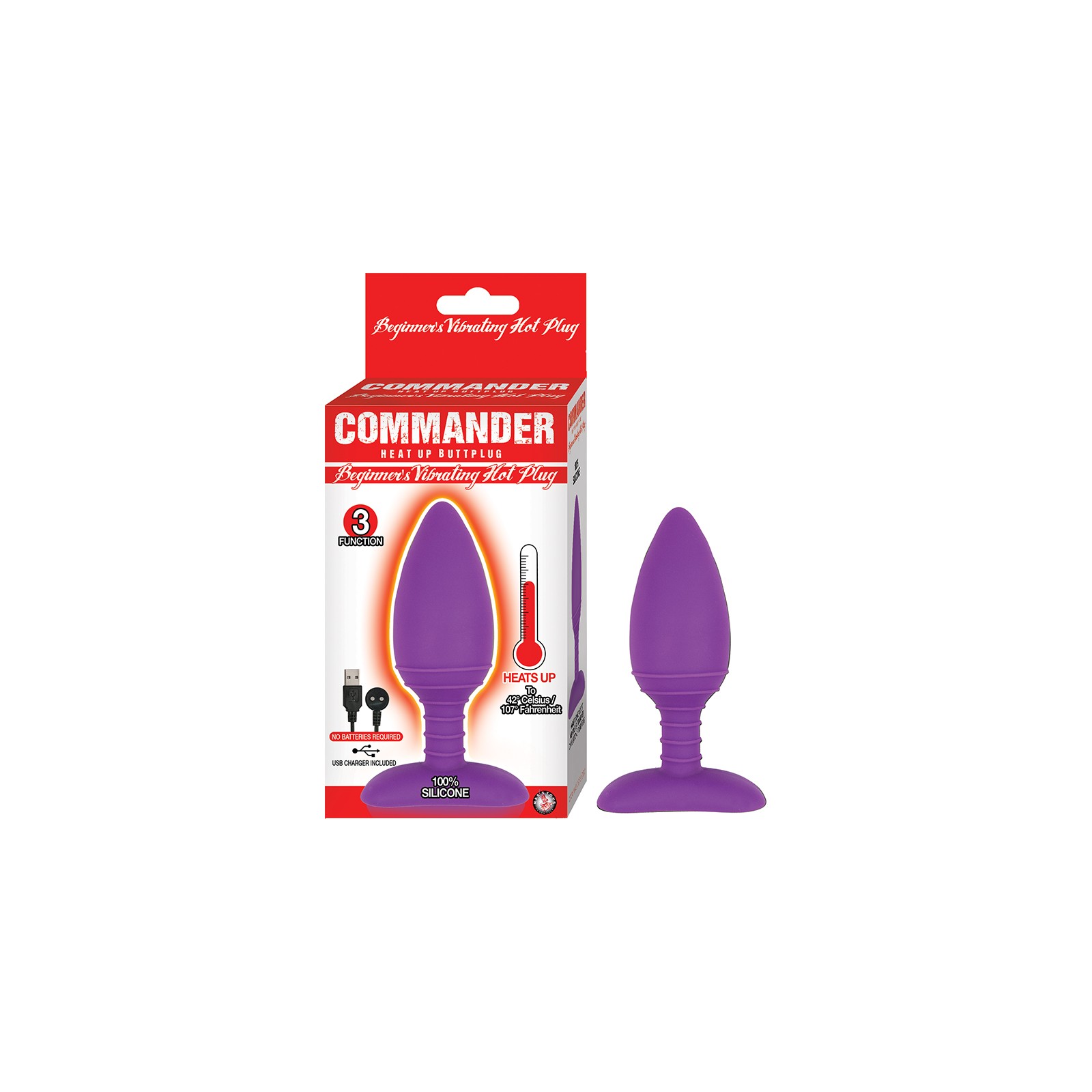 Commander Beginner Heating Butt Plug - Warm Sensations