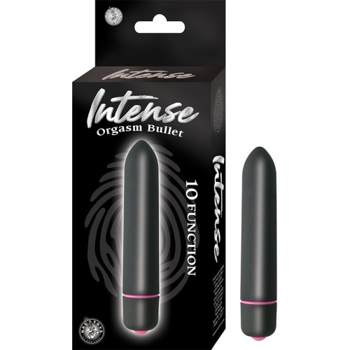 Bala de Orgasmo Intenso 10 Funciones Impermeable Negra - Placer Definitivo