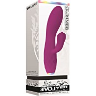 Evolved Glimmer Rechargeable Silicone Dual Stimulator