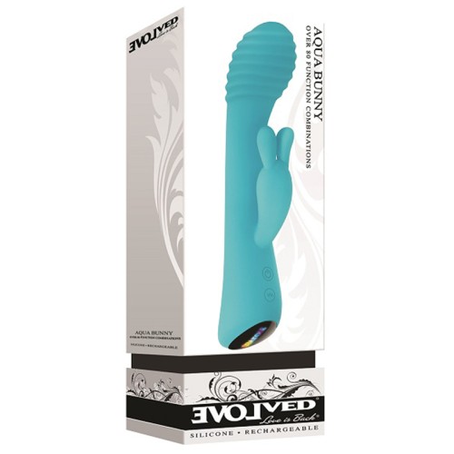 Evolved Aqua Bunny Rechargeable Rabbit Vibrator