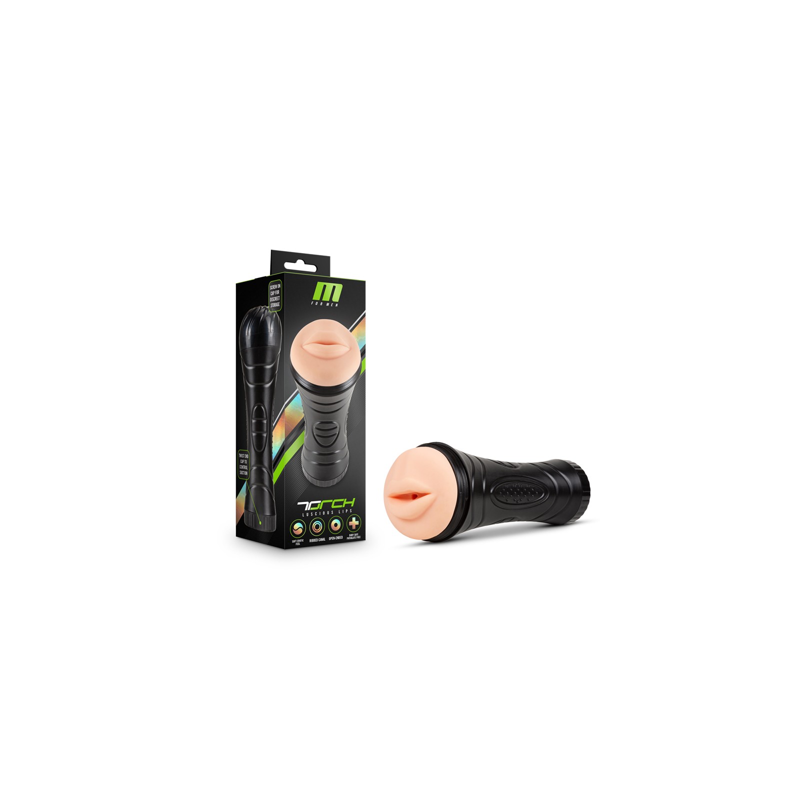 M para Hombres Torch Oral Stroker Beige