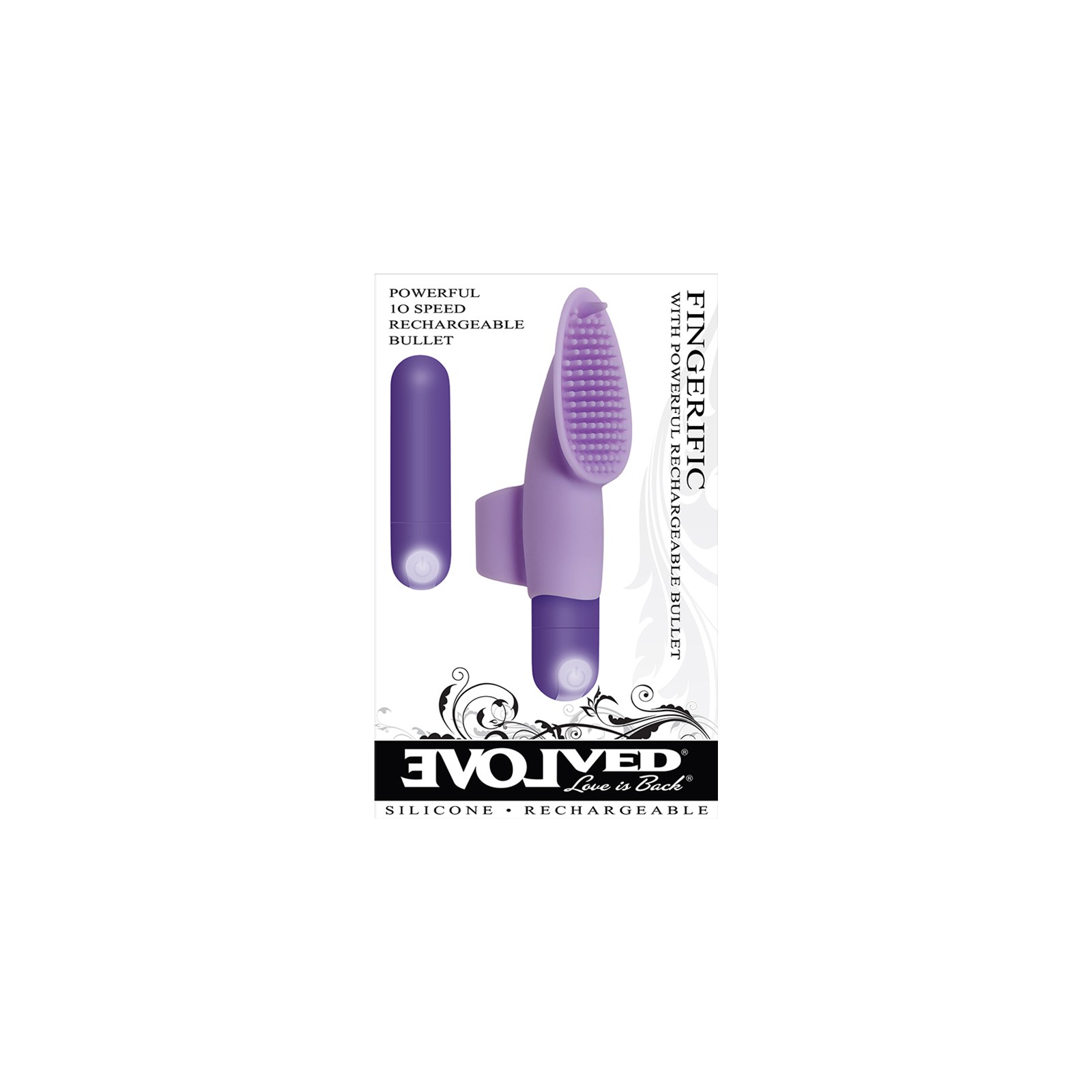 Evolved Fingerific Vibrador de Silicona Recargable para Dedos Púrpura