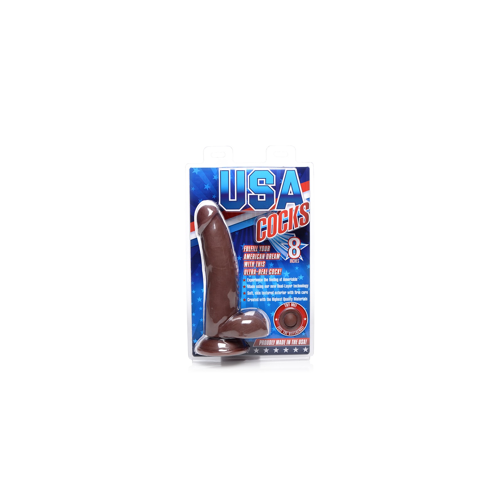 USA COCKS 8-inch Dual Density Dildo