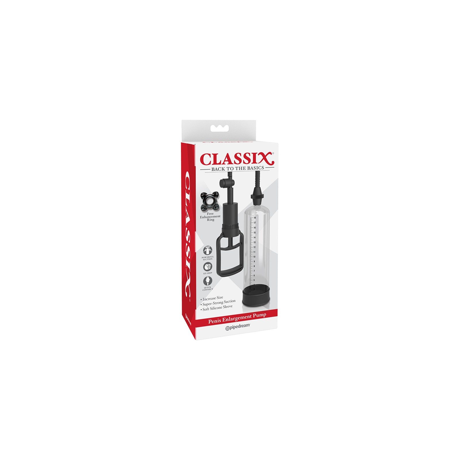 Pipedream Classix Penis Enlargement Pump Clear/Black