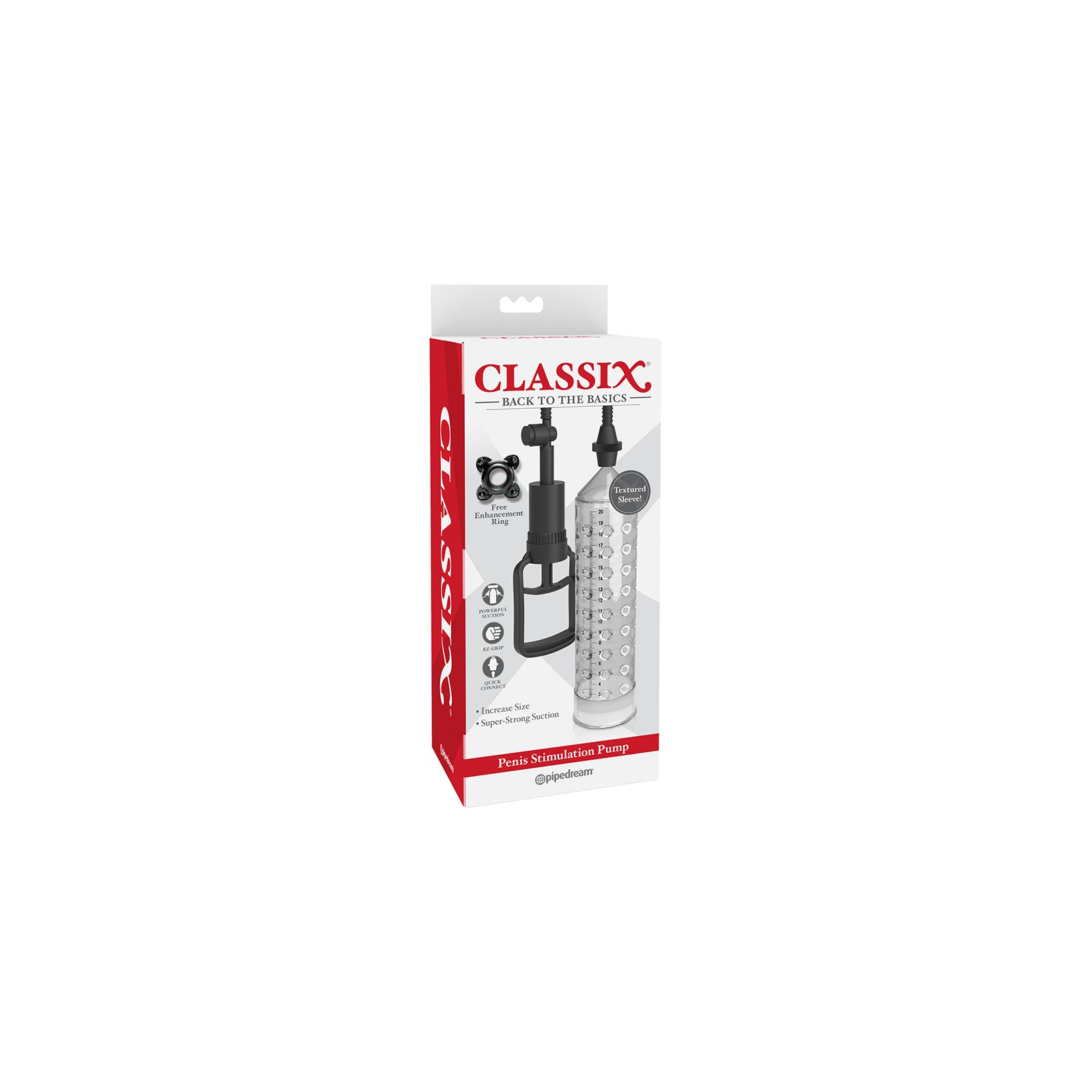 Pipedream Classix Penis Stimulation Pump Clear/Black