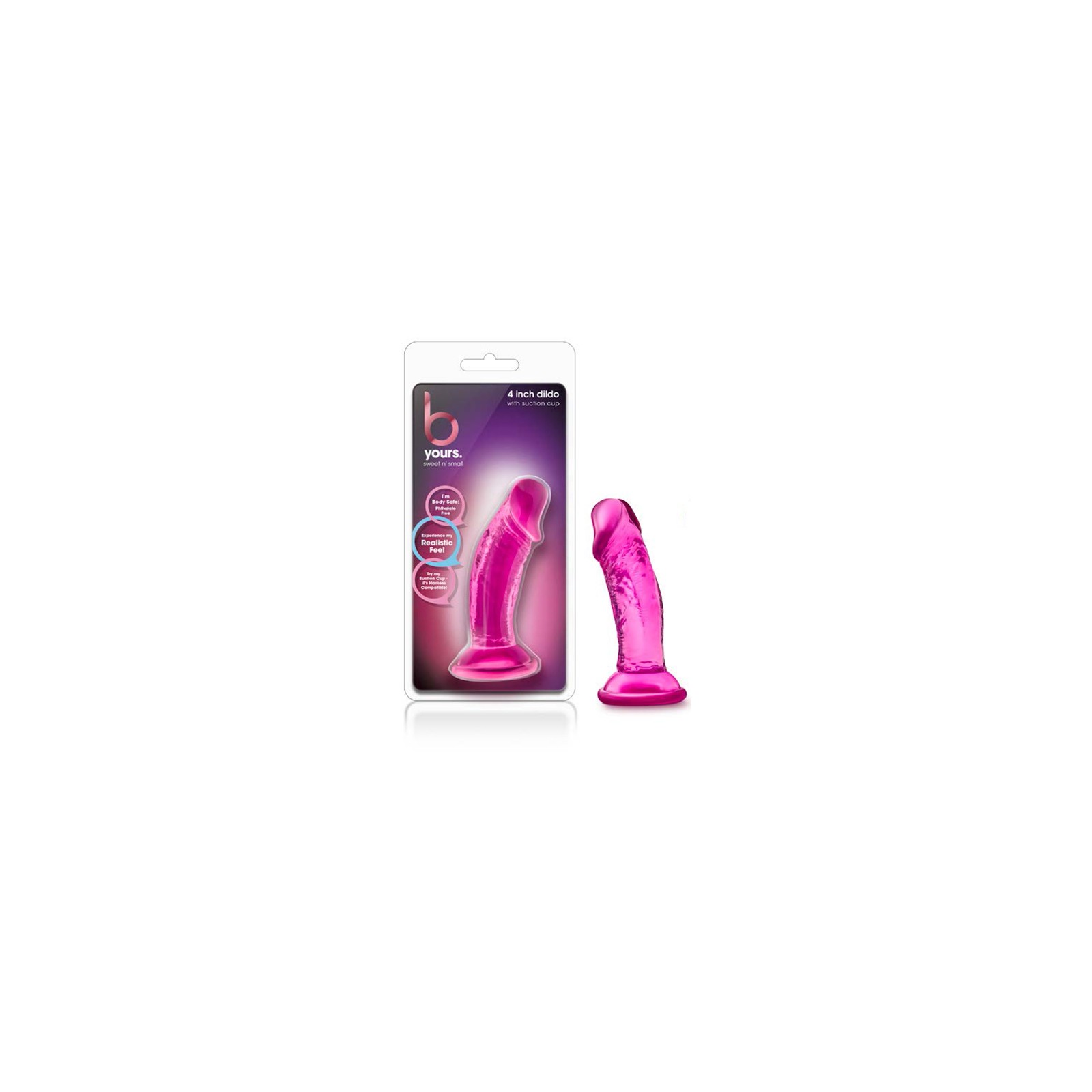 B Yours Sweet n' Small 4 in. Dildo Pink