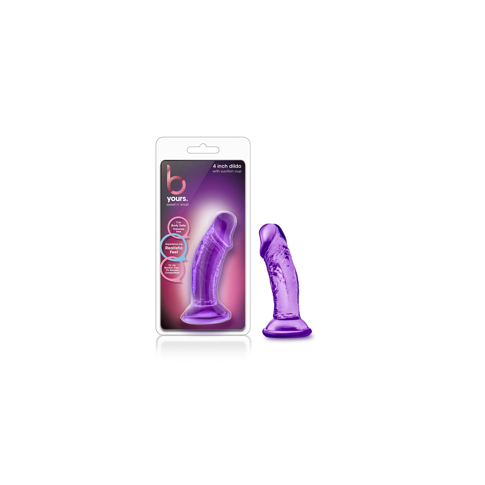 Dildo Suave y Pequeño 4 in. Púrpura