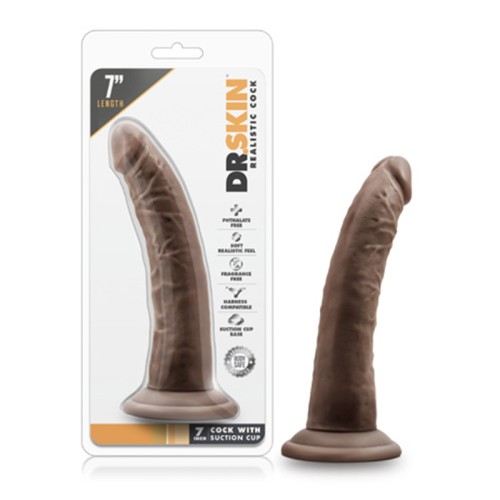 Dildo Realista Dr. Skin 7 Pulgadas Marrón