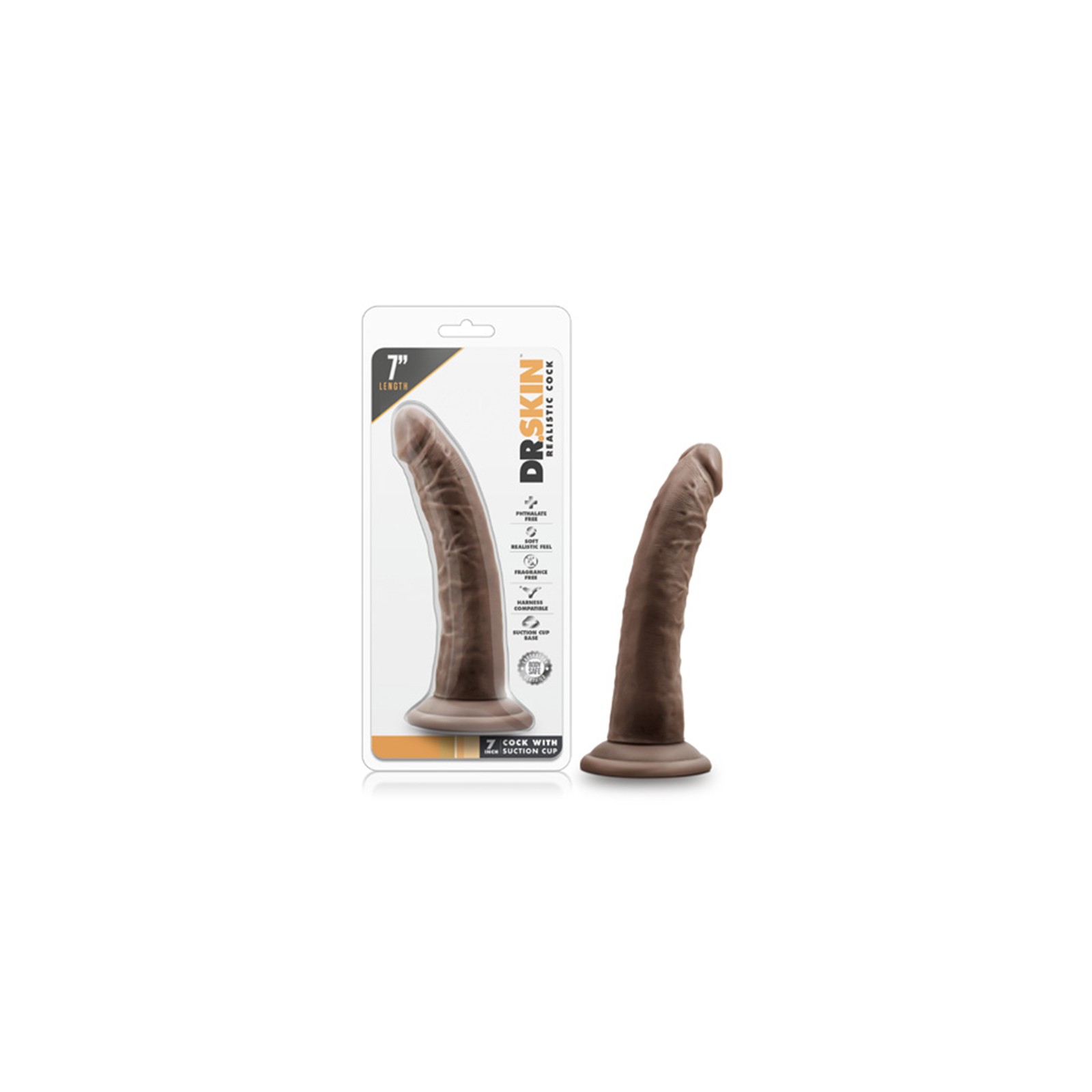 Dildo Realista Dr. Skin 7 Pulgadas Marrón