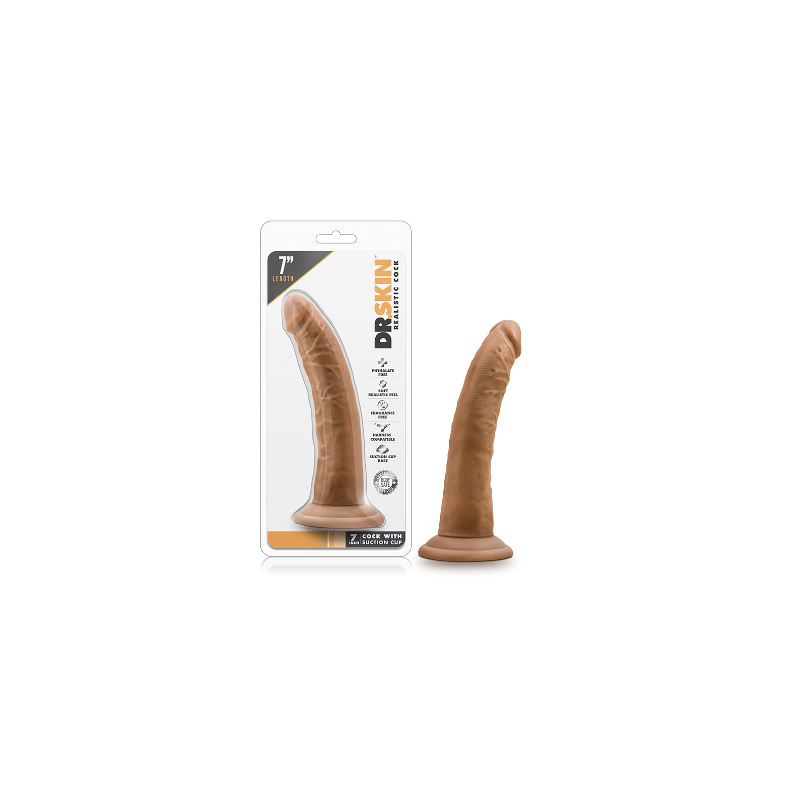 Dr. Skin Dildo Realista de 7 pulgadas Tan