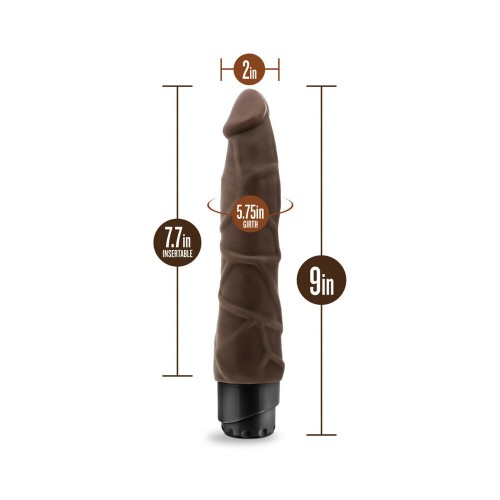 Dr. Skin Vibe 1 Realistic Vibrating Dildo Brown