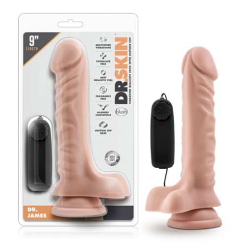 Dr. James 9 in. Vibrating Dildo Beige