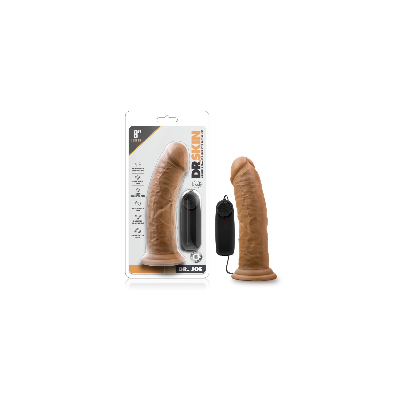 Dildo Vibrador Realista de 8 Pulgadas Dr. Joe Tan