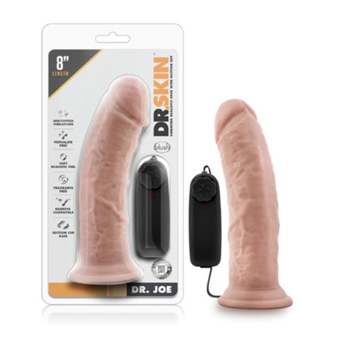 Dr. Joe Realistic Vibrating Dildo - 8 Inch Beige