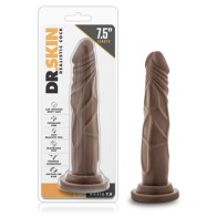 Dildo Realista Dr. Skin Básico de 7.5 Pulgadas - Marrón