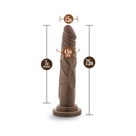 Dildo Realista Dr. Skin Básico de 7.5 Pulgadas - Marrón