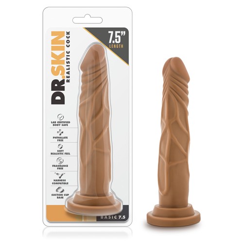 Dr. Skin Basic 7.5 in. Realistic Dildo Tan