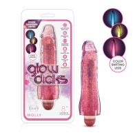 Dildo Vibrador Molly que Cambia de Color 8 Pulgadas