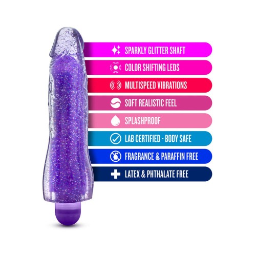 Glow Dicks Molly Color Changing Vibrating Dildo - 8 in. Purple