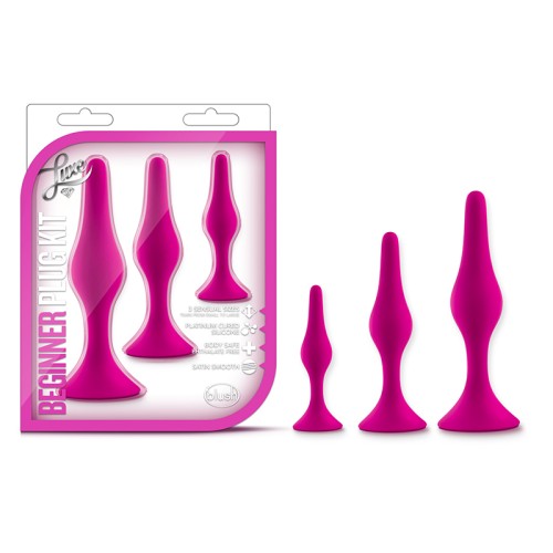 Kit de Plug de Principiantes Luxe Rosa - 3 Piezas