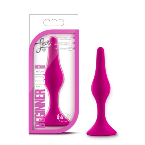 Luxe Medium Pink Silicone Beginner Plug