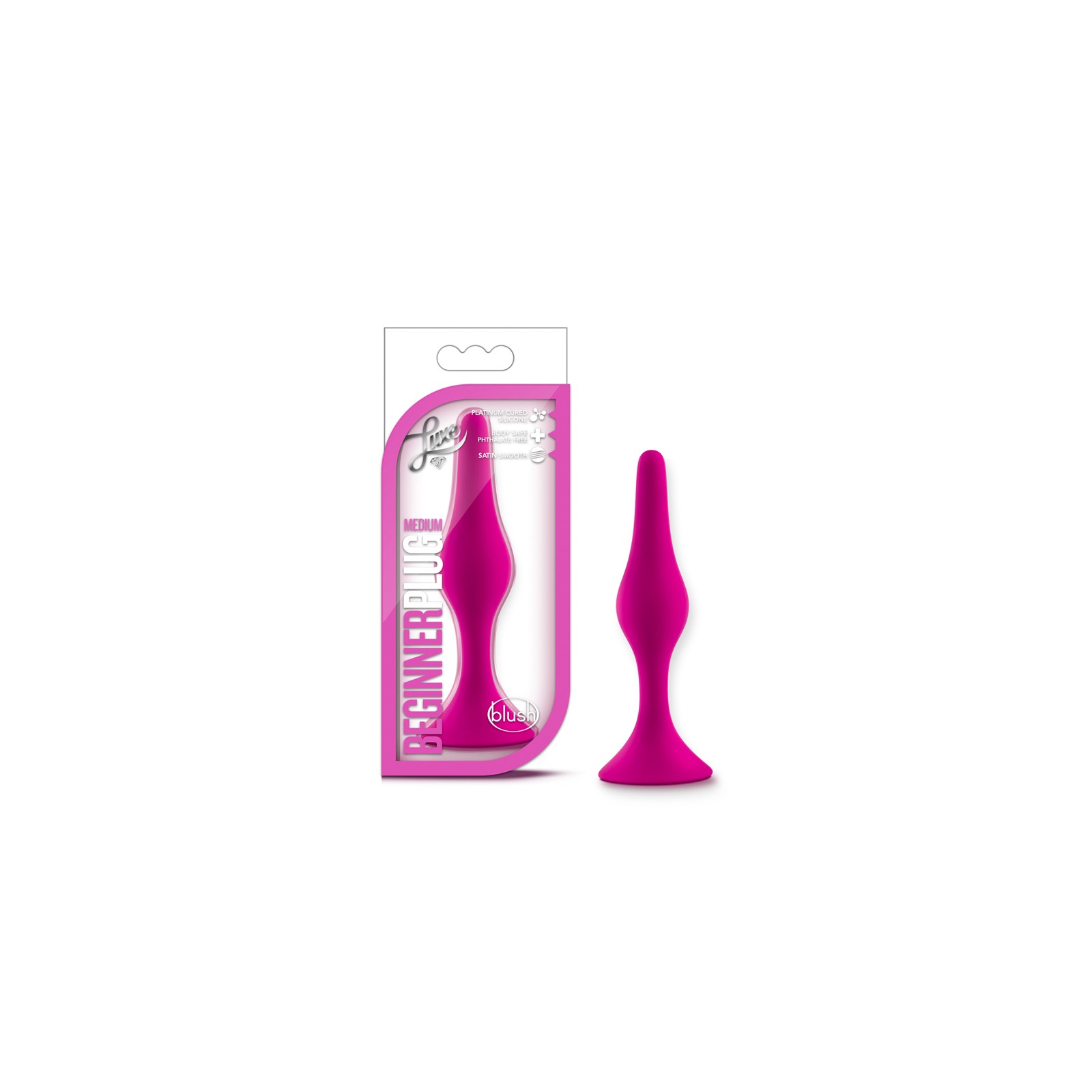 Luxe Medium Pink Silicone Beginner Plug