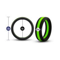 Performance Silicone Pro Cock Ring Black Green