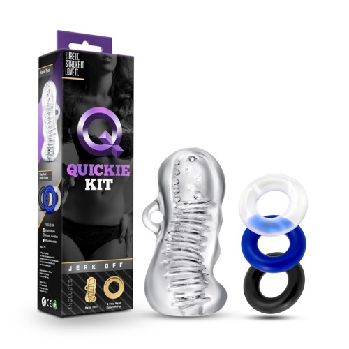 Quickie Kit Jerk Off Stroker y Set de Cockring