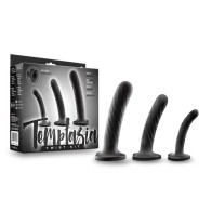 Temptasia Twist Kit 3-Piece Silicone Dildo Set Black