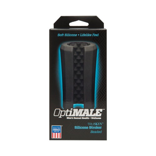 OptiMALE TRUSKYN Beaded Silicone Stroker Black