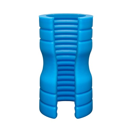 OptiMALE TRUSKYN Ribbed Silicone Stroker Blue