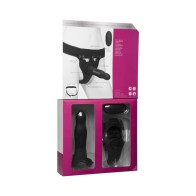 Set de Strap-On Dong Hueco Slim con Vibrador Clitoriano